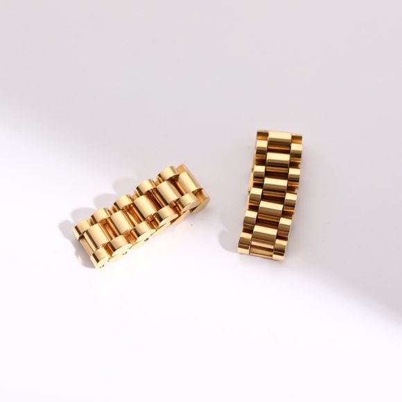 18K Gold Plated Rolex Deco Soft Chain Wrap Ring - Picture 5 of 5